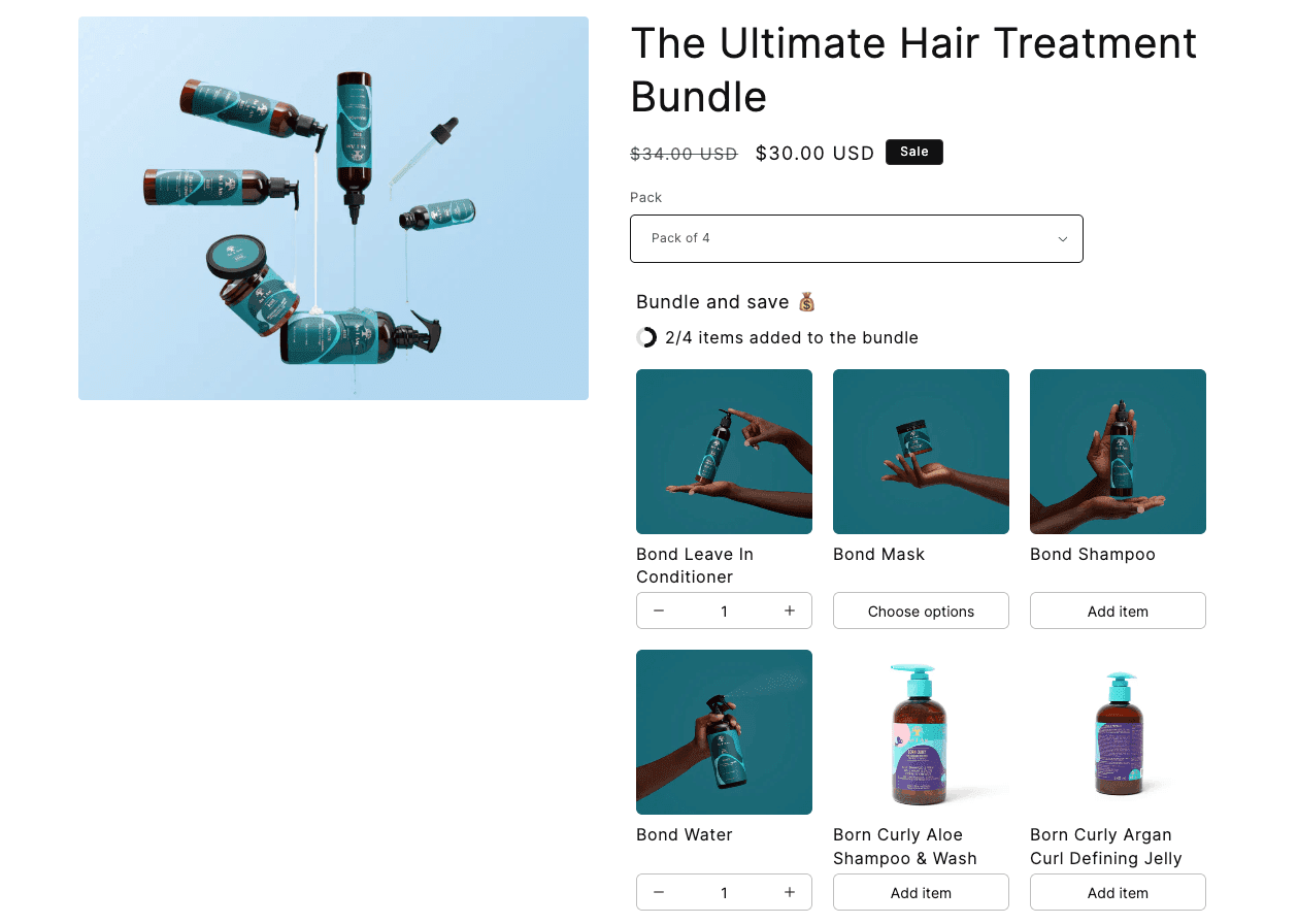 verify mix & match bundle widget on storefront